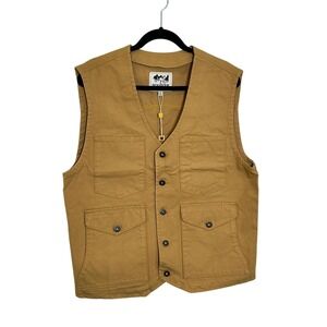 Schaefer Outfitter Fenceline Canvas Vest Size L Suntan Brown Ranchwear Work NEW
